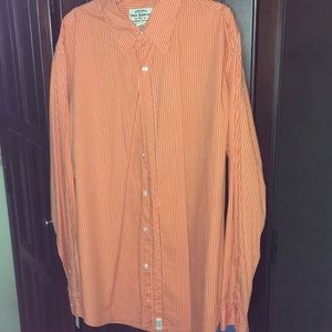 Polo Jeans Co. EUC sz L shirt orange & wh.stripe